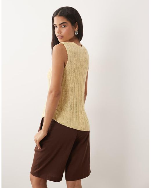 ASOS Multicolor Knitted Ladder Stitch Asymmetrical Top