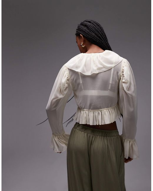 ASOS White – chiffon-bluse