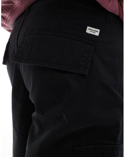 Pantalones cortos cargo s Jack & Jones de hombre de color Black