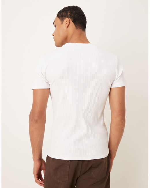 ASOS White Super Heavyweight Muscle Fit T-shirt for men