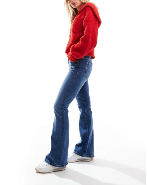 Bershka Petite High Waisted Flared Jeans