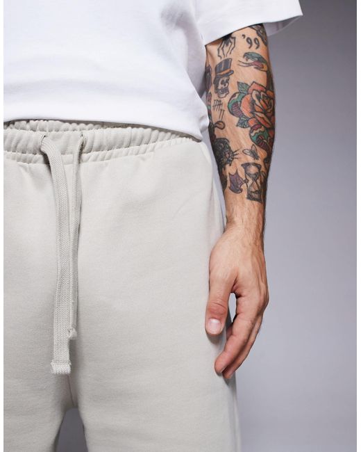Short oversize en tissu épais 400 g/m2 ASOS pour homme en coloris White