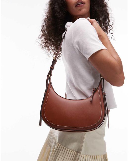 Mango Brown Classic Cross Body Bag
