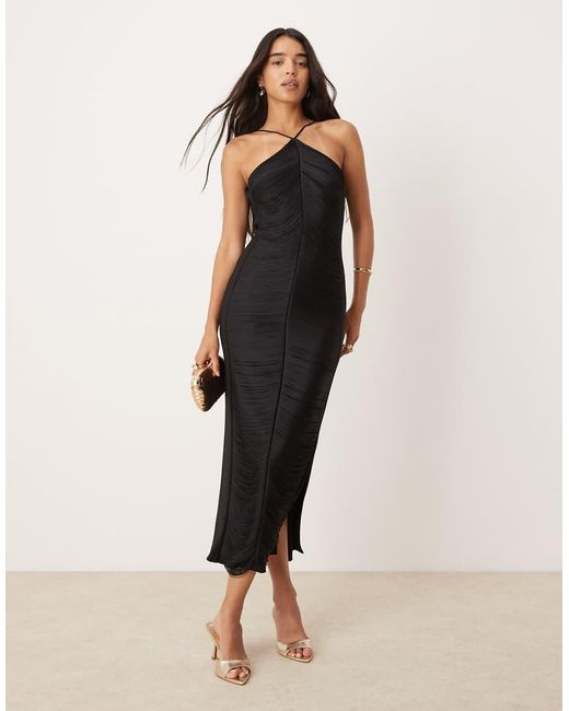Forever New Natural Draping Fringe Midaxi Dress
