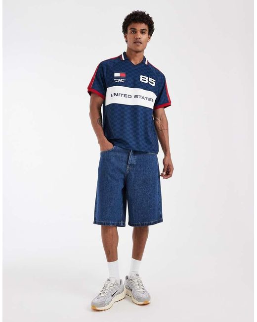 Tommy Hilfiger Blue World Cup Us Football Jersey for men