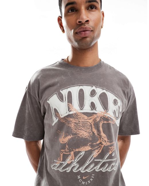 T-shirt motif graphique - gris Nike pour homme en coloris Gray