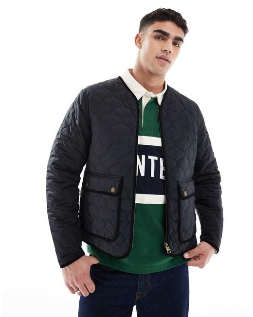 Hunter Blue Quilted Jacket for men