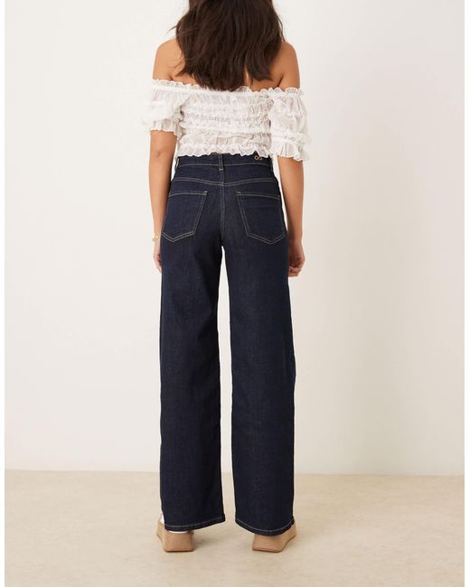 Jdy Blue High Waist Wide Leg Jeans