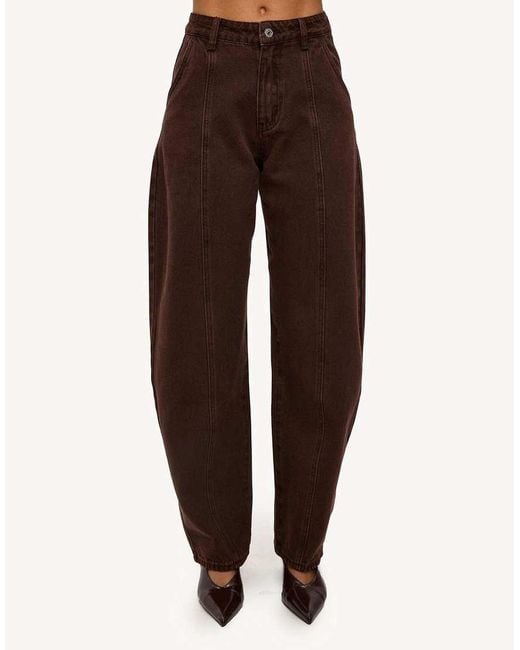 Loavies Brown Walk Slow, Glow Bright Wide Jeans