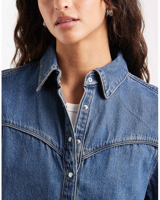 Levi's Blue Logan Boxy Denim Shirt