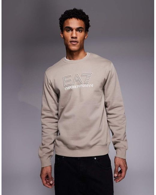 Sudadera Marrón Train Visability De Armani EA7 de hombre de color Gray