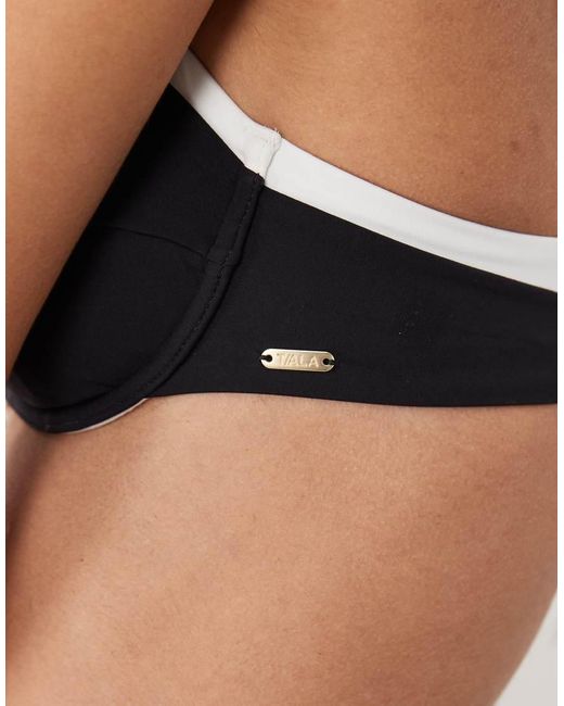 Tala Black Contrast Underwired Bikini Top