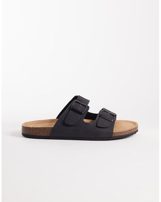SEQWL Black Molsen Sandals With Buckles for men