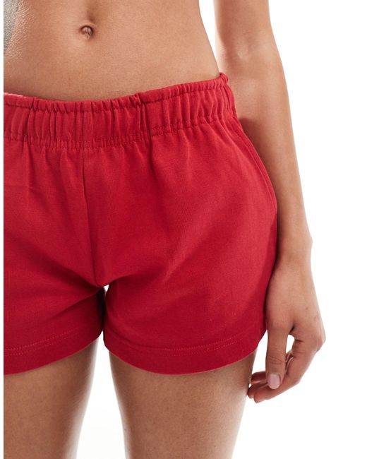 Stradivarius Red – jersey-shorts