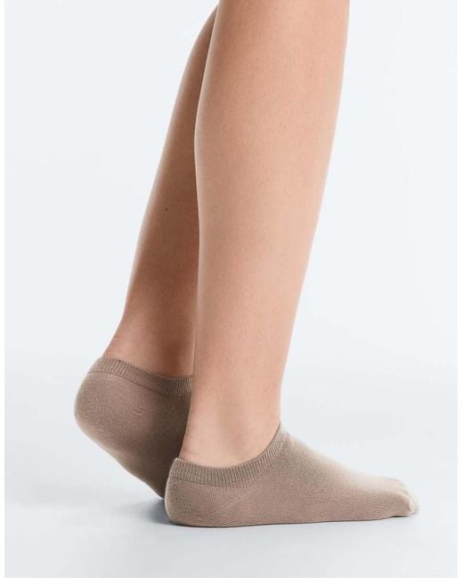 Oysho Natural 5 Pairs Of Cotton Blend Sneaker Socks