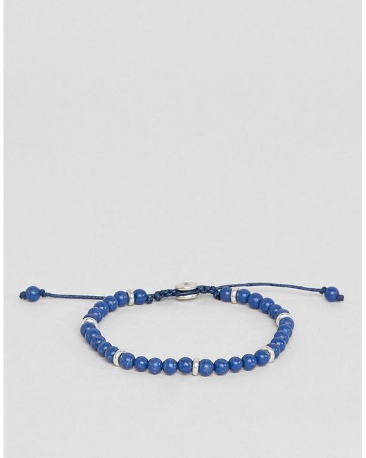 Fossil Verstellbares Herrenarmband mit blauen Perlen in Blau für Herren |  Lyst DE