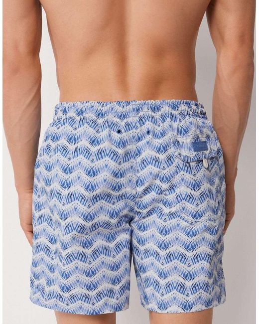 Calzedonia Blue Patterned Swim Shorts Formentera for men