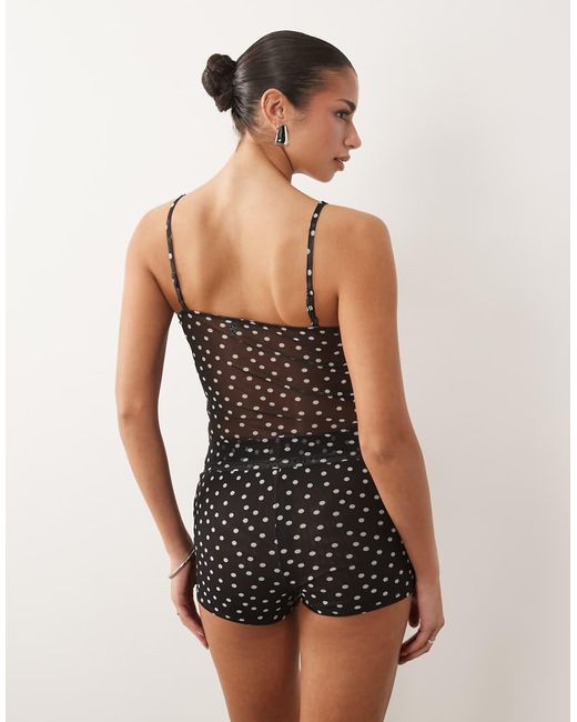 ASOS Black Sheer Mesh Cami Top