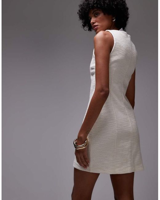 Mango Gray Tailored Mini Shift Dress