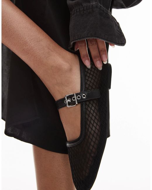 Tommy Hilfiger Black Mesh Ballet Shoe