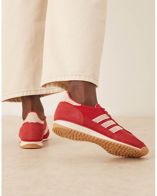 Adidas Originals Red Sports Shoes Sl 72 Og W