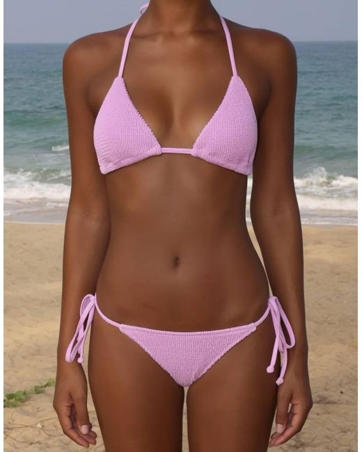 Moda Minx Brown Scrunch Tie Side Bikini Bottom
