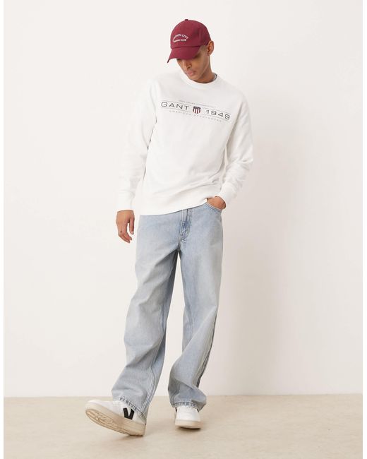 Gant – 1949 – sweatshirt in White für Herren