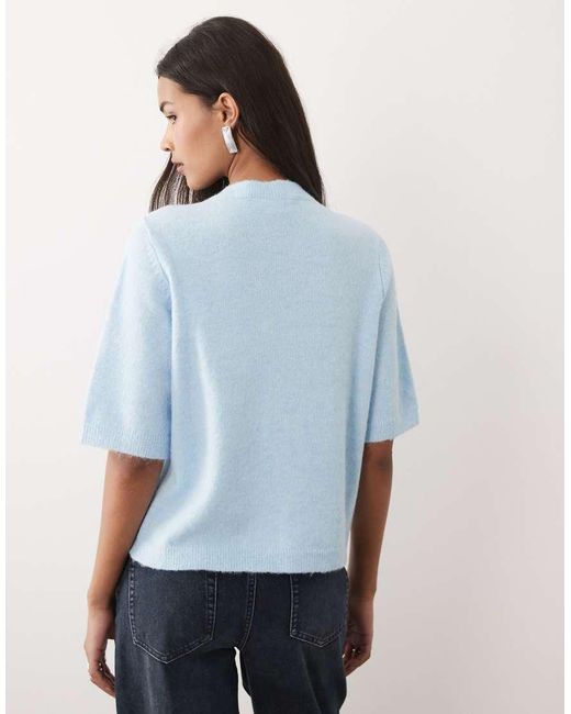Vila Blue Short Sleeve Soft Knitted Cardigan
