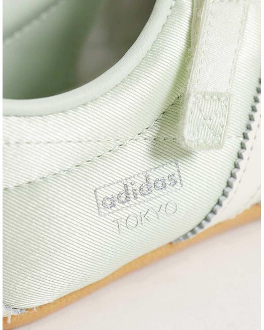 Adidas Originals White Tokyo Mary Jane Satin Flats
