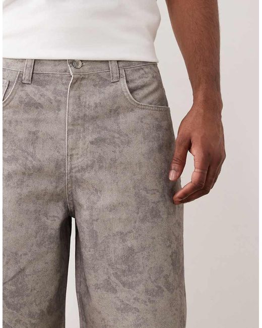 ASOS Natural Longer Length Jort for men