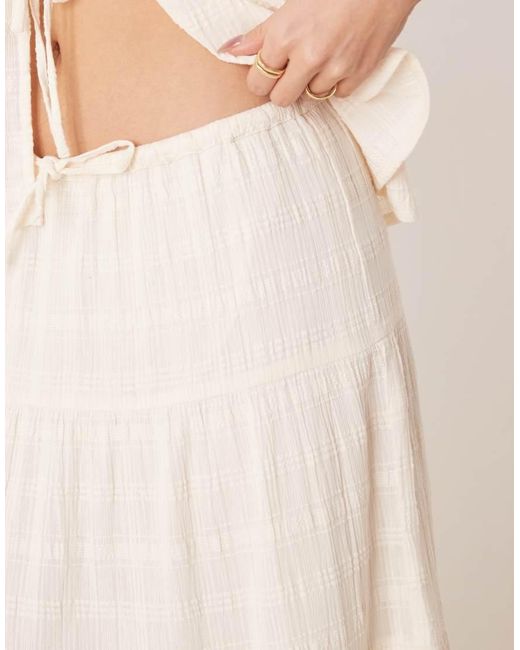 esmé studios Natural Tiered Maxi Beach Skirt