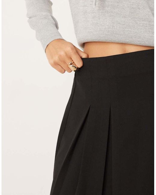 Mango Natural Pleated Mini Skirt