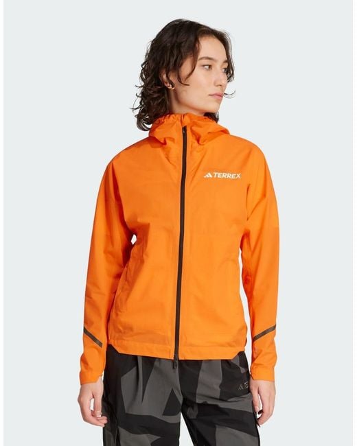 Adidas Orange Terrex Xperior 2.5 Layer Light Climaproof Jacket