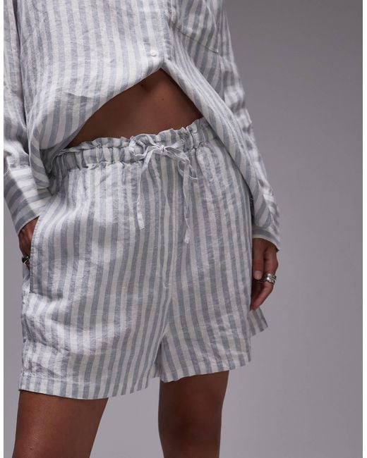 Tommy Hilfiger Gray – pure – shorts aus leinenmix
