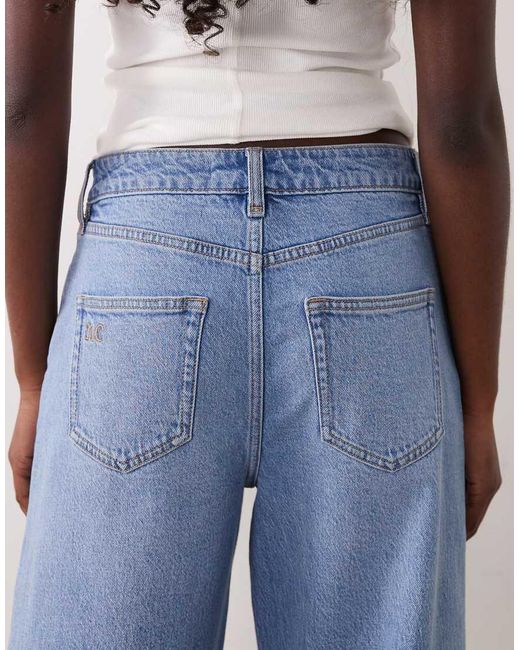 Nobody's Child Blue Stretch Horseshoe Seam Detail Jeans