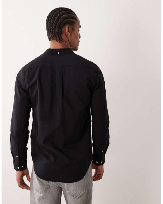 Farah Blue Brewer Slim Fit Long Sleeve Shirt for men
