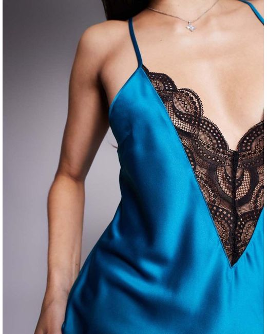 Ann Summers Blue Adoration Cami And Shorts Set