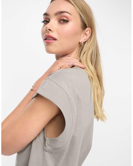 Pull&Bear White Drop Shoulder Oversized Tee