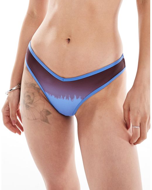 WeWoreWhat Blue V Front Bikini Bottom