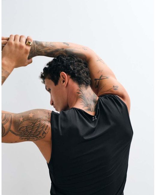 4505 Blue Active Quick Dry Muscle Fit Compression Base Layer Tank for men