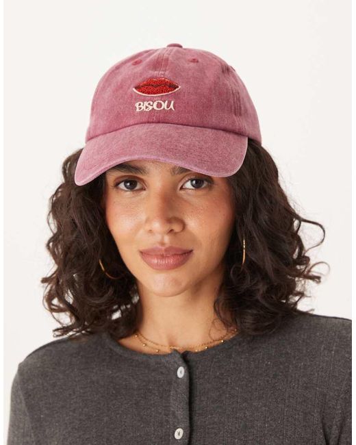 Accessorize Pink Bisous Lips Cap