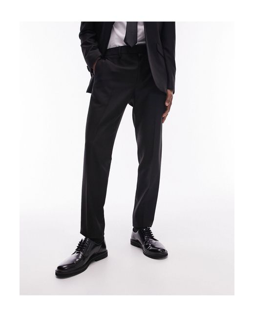 Topman Blue Slim Tux Suit Trousers for men