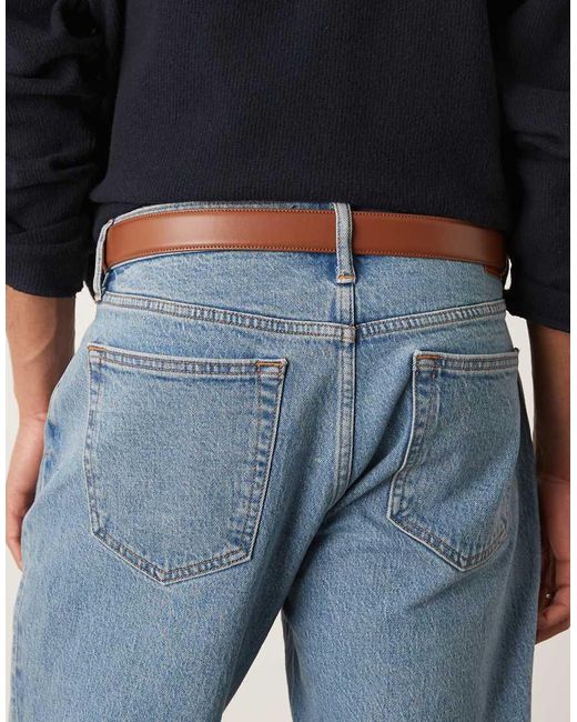 Abercrombie & Fitch Blue Leather Belt for men