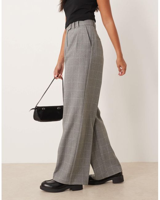 ASOS Multicolor Tailored Wide Leg Trousers With Pleat Detail