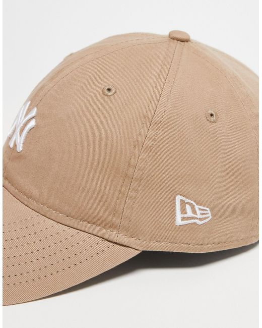 9twenty - cappellino beige slavato con logo piccolo dei new york yankees di KTZ in Natural