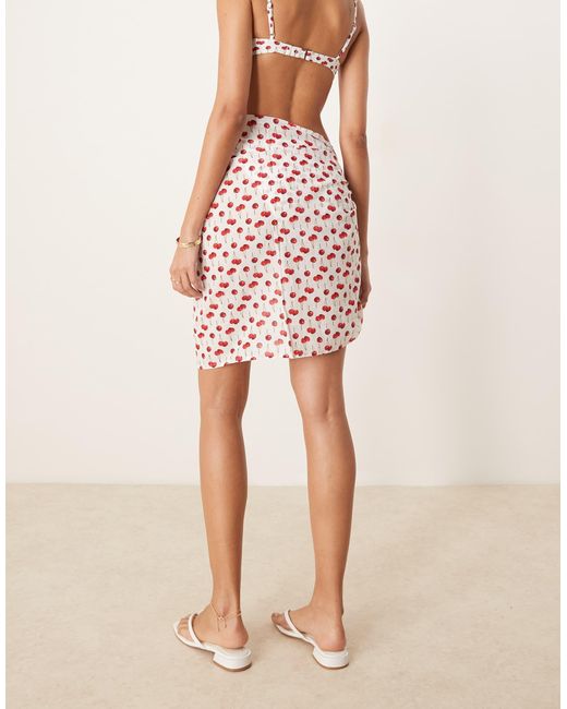 Paréo court d'ensemble - imprimé cerises Abercrombie & Fitch en coloris Natural