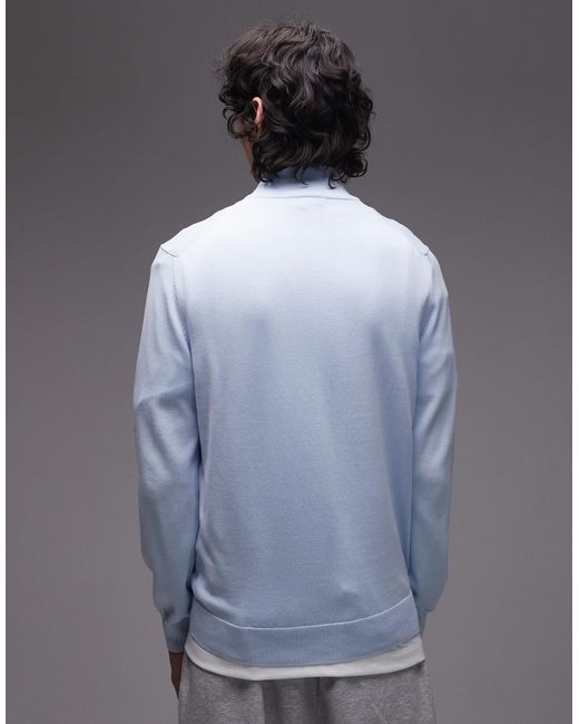 Pull à col zippé - clair Lacoste pour homme en coloris Gray