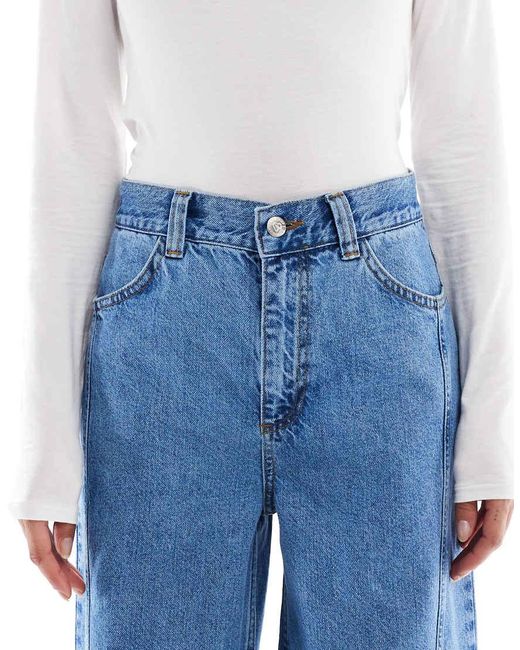 Miss Selfridge Blue Seam Detail Flare Jeans