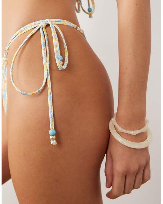 Kulani Kinis Natural Dreamy Daze Tieside Thong Bikini Bottom