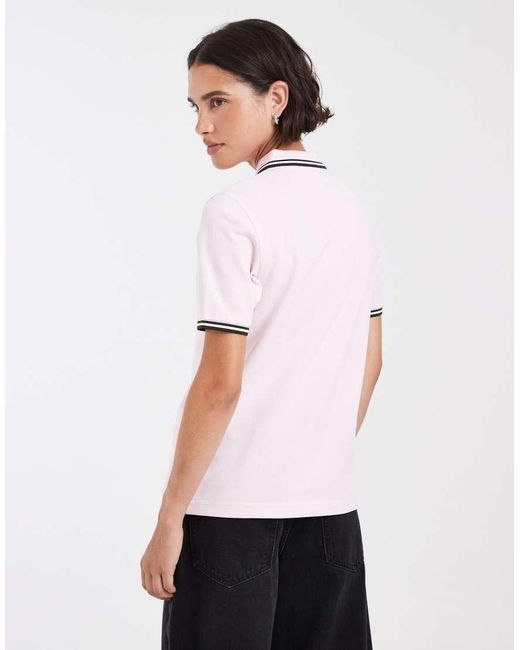 Fred Perry White Twin Tipped Polo Shirt